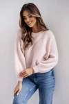 SWETER SCILLA KID MOHER PREMIUM JASNY RÓŻOWY