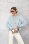 SWETER SANTORINI JASNY NIEBIESKI