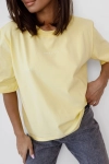 T-shirt "LOVE STORY" basic ŻÓŁTY