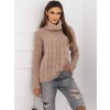 SWETER Z GOLFEM VIESTE BRUDNY RÓŻ PREMIUM