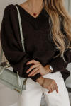 SWETER CAPRI PREMIUM CZEKOLADOWY