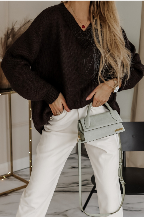 SWETER CAPRI PREMIUM CZEKOLADOWY