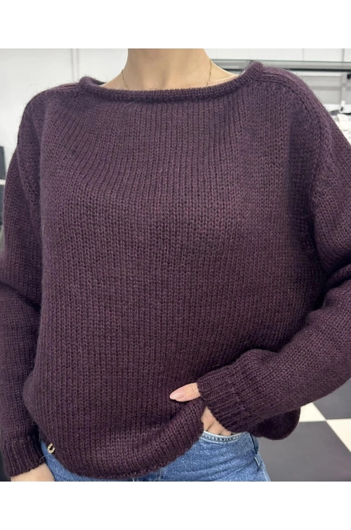 SWETER SIENNA PREMIUM BAKŁAŻAN